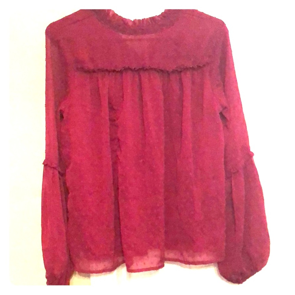 Burgundy blouse
